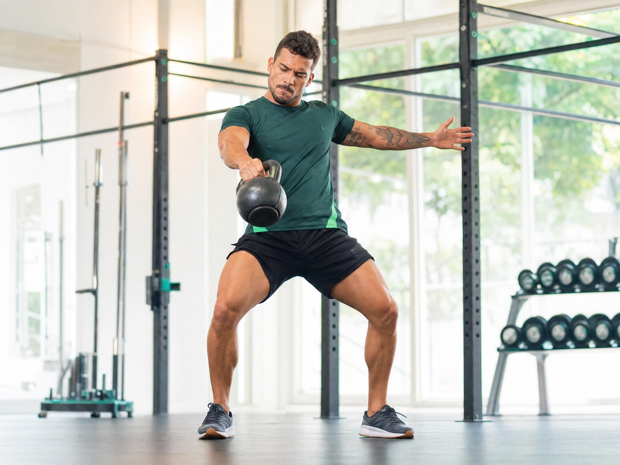 Treino de força e funcional em movimento dinâmico.